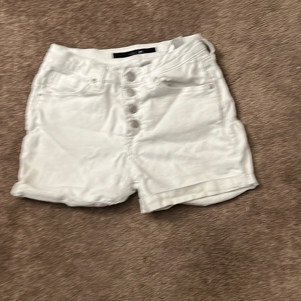 White jean shorts